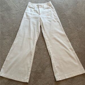White linen pants